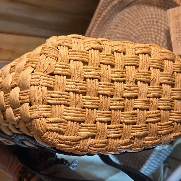Brighton Beige and  Brown Woven Tote - Picture 5 of 6